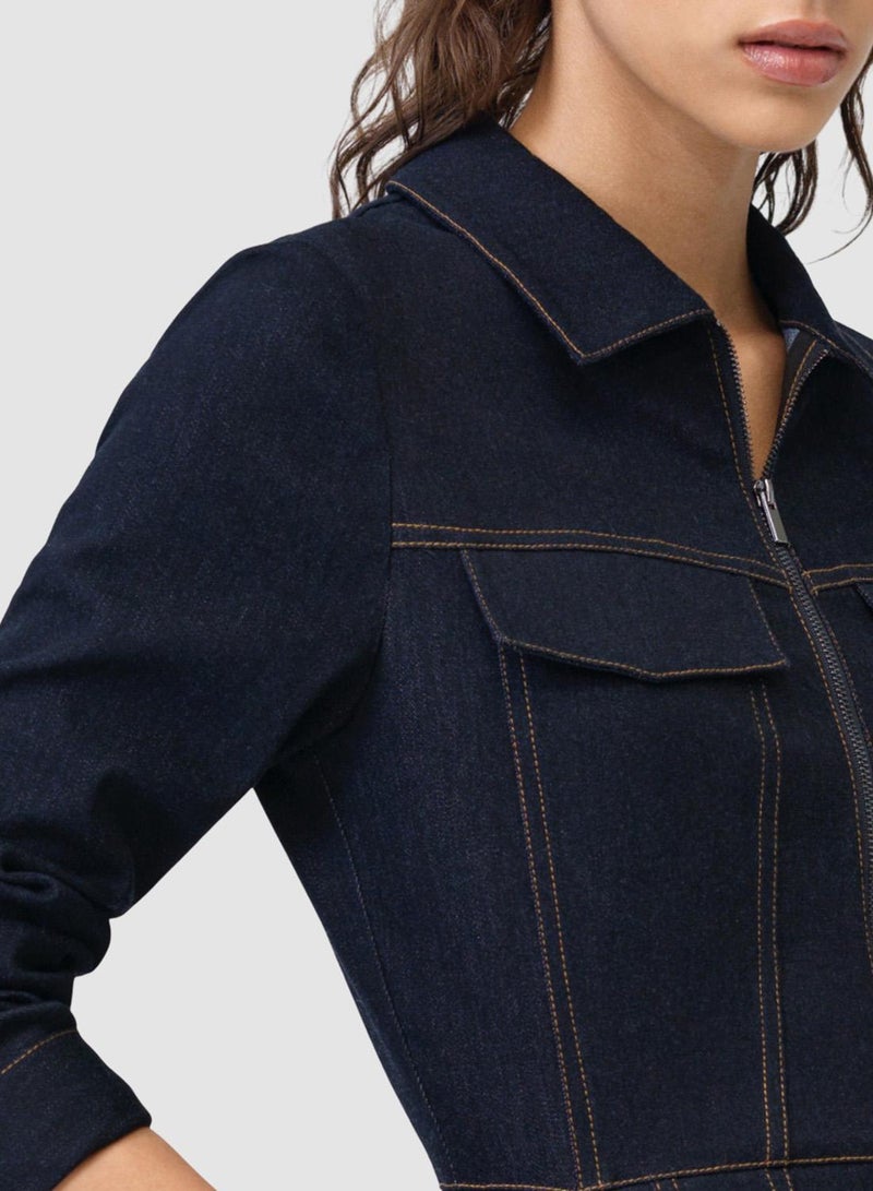 French Connection Yami Raw Wash Denim Dress - Image 5